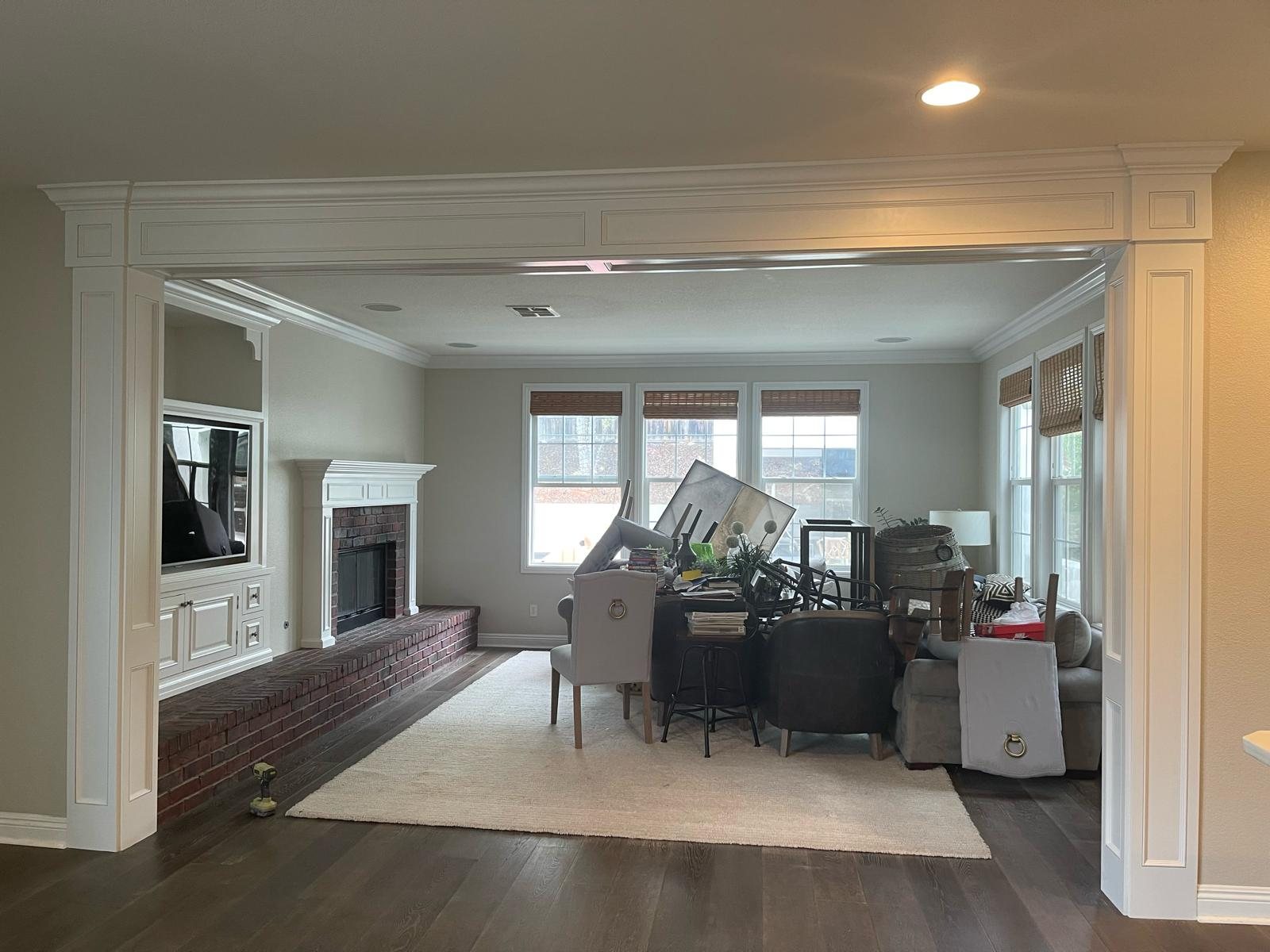 Finished residential interior by Colorway Coatings